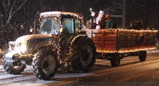 Santa on a Tractor