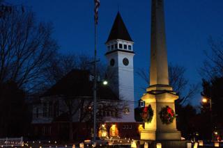 Town Hall Holiday Scene